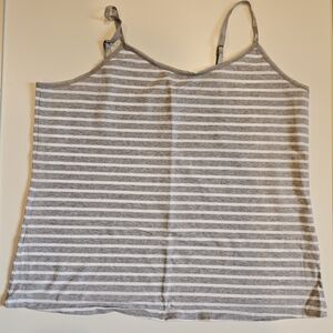 Lane Bryant Gray & White Striped Women's Tank Top Camisole Size 18/20